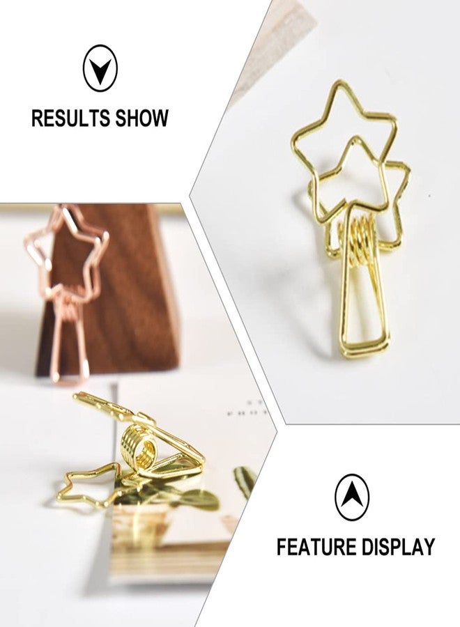 TOYANDONA 16Pcs Metal Photo Clamps Star Shape Lightweight Clips for Home Office School Organizing Photos Notes and Crafts - Image 5