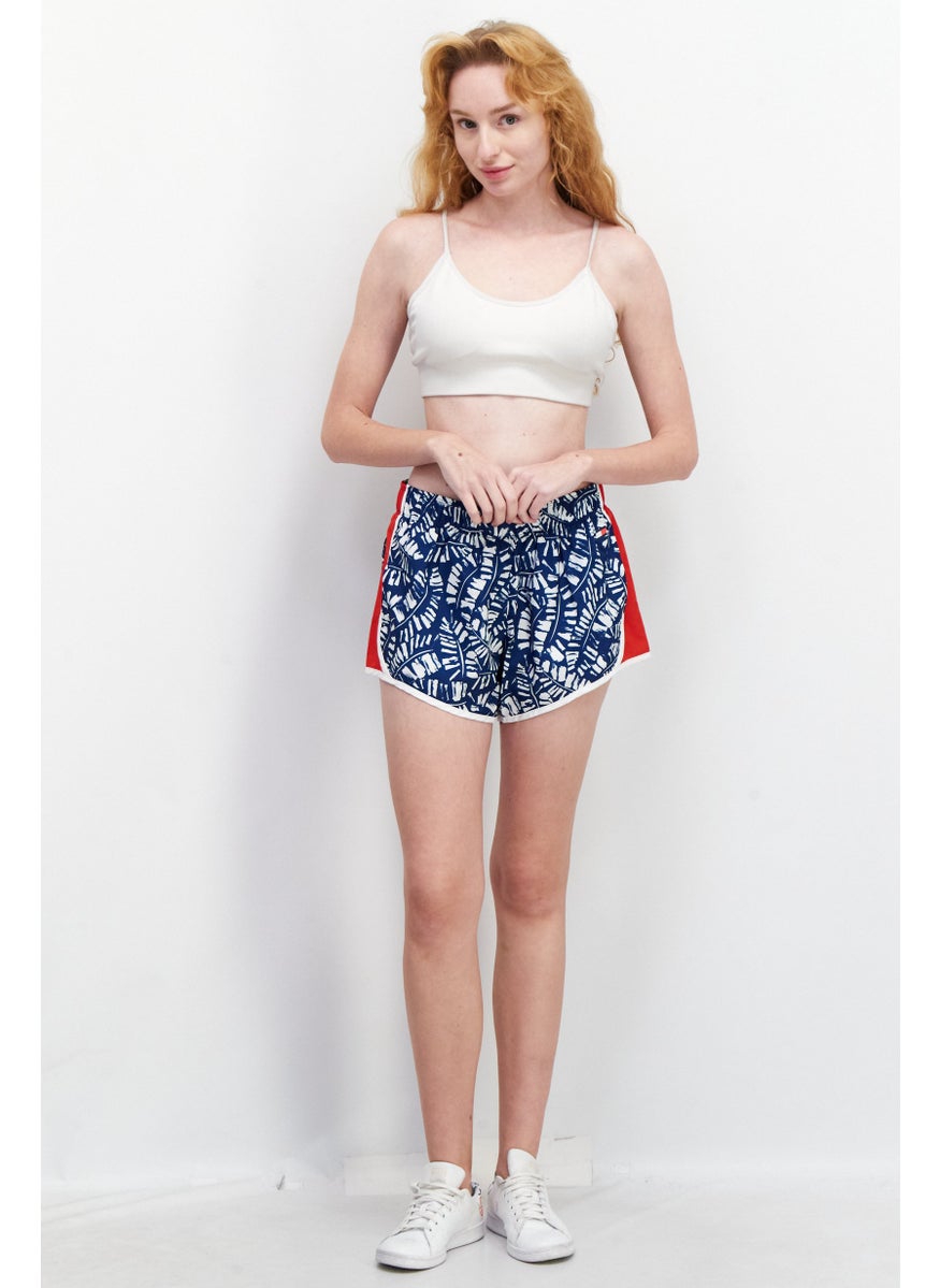 Tommy Hilfiger Sport - Women Sportswear Fit Allover Print Training Short, Navy Blue Combo - Image 1