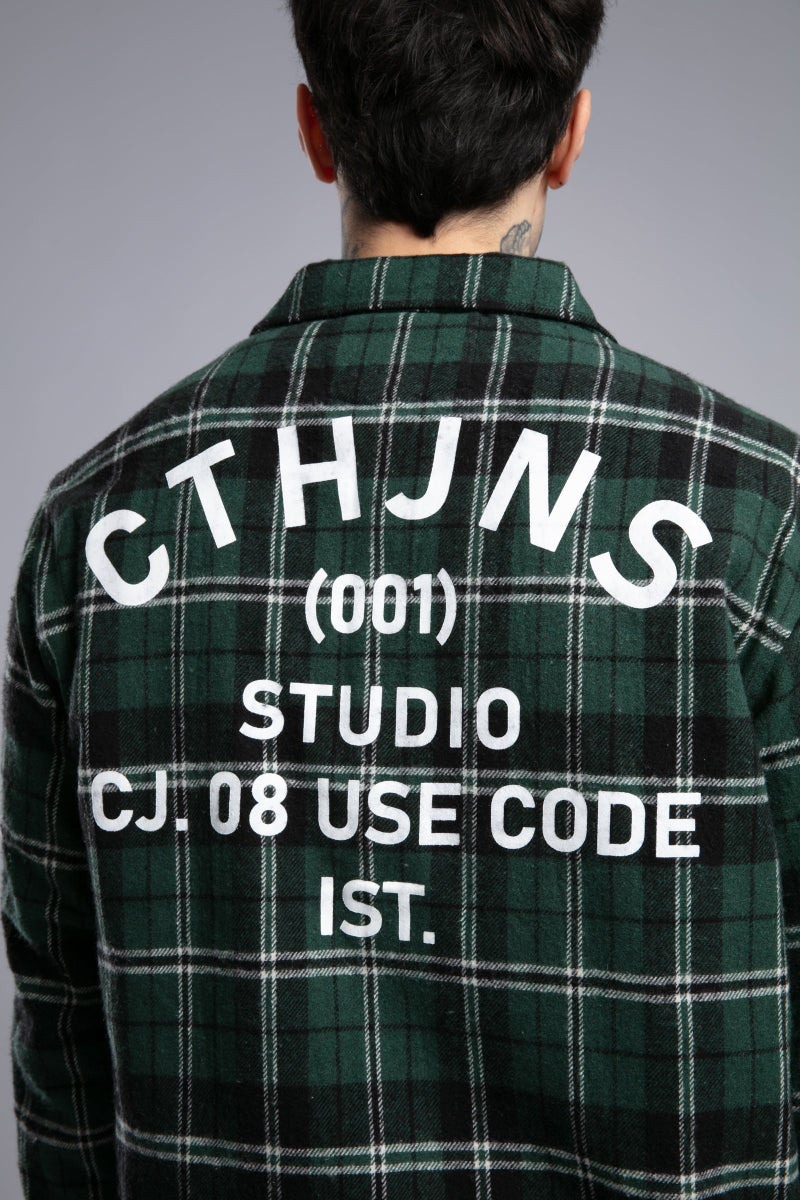 Catch Printed Detail Lumberjack Shirt - Image 3