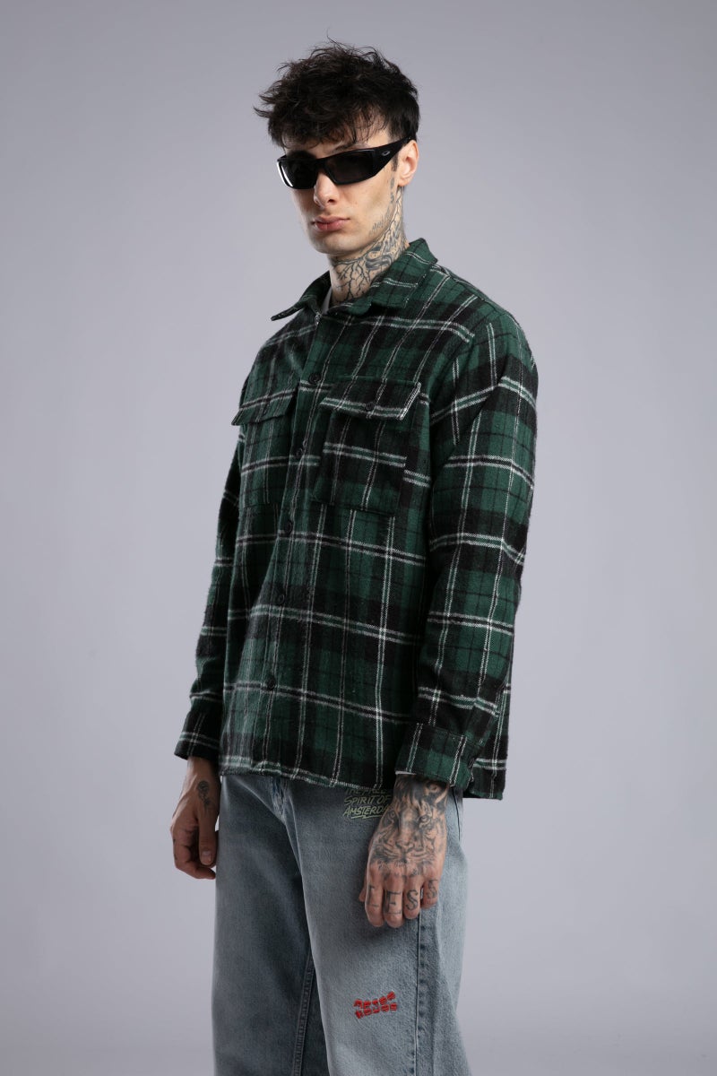 Catch Printed Detail Lumberjack Shirt - Image 4