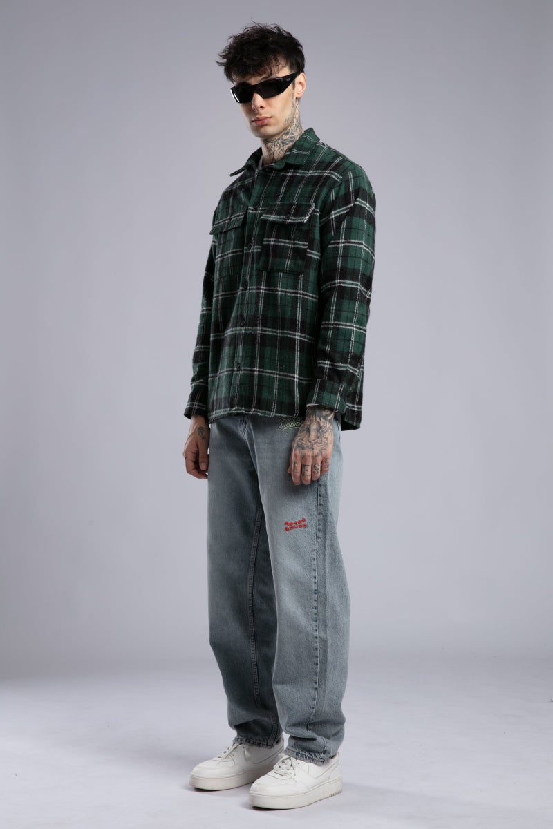 Catch Printed Detail Lumberjack Shirt - Image 2