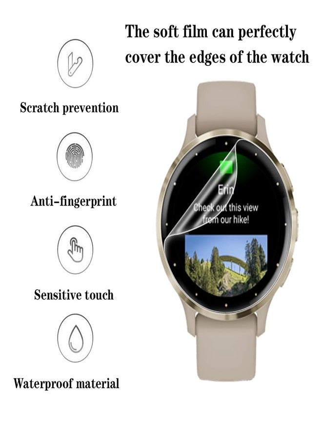 Huadu حماية شاشة ساعة متوافقة مع Garmin Venu 3s، فيلم مضاد للخدش عالي الدقة تغطية كاملة وحافظة واقية من TPU الناعم - Image 4