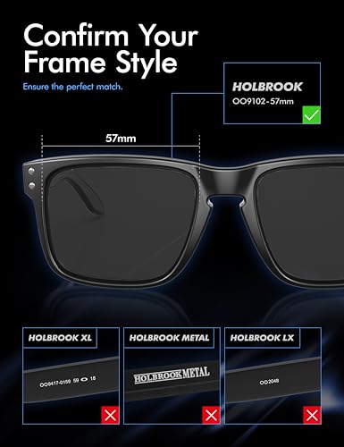 SAUCER Premium Replacement Lenses for Oakley Holbrook OO9102 Sunglasses High Definition - Amber Brown Polarized - Image 3
