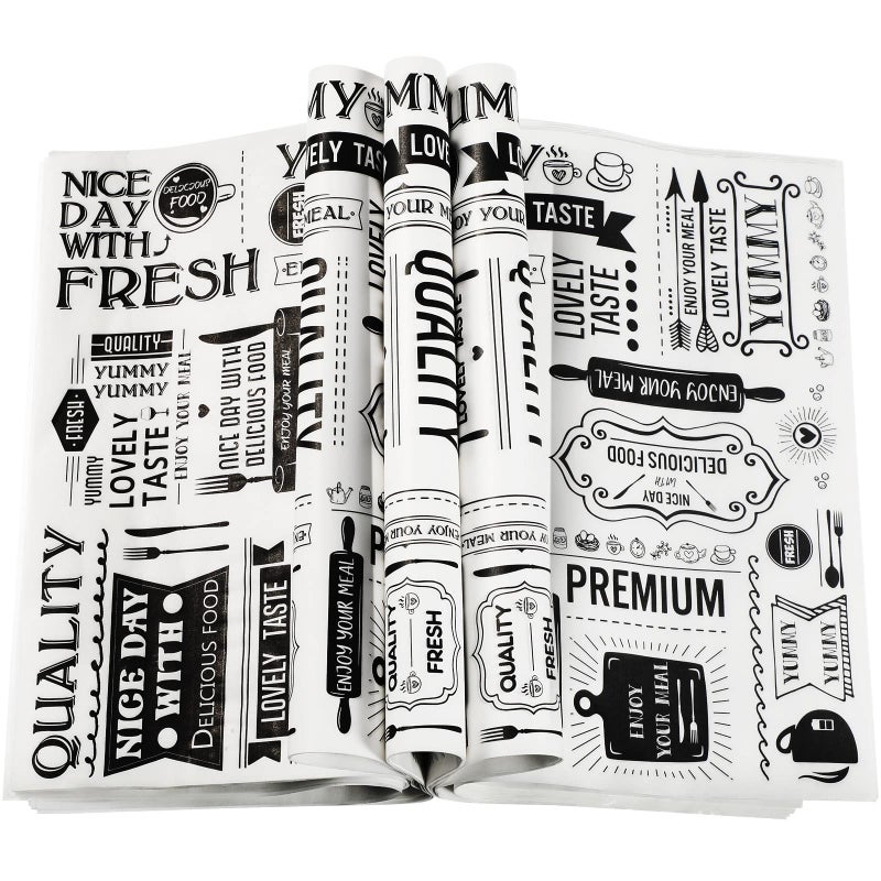 Chinco Wax Paper Sheets Deli Newsprint Food Basket Liners Sandwich Wrapping Paper Grease Resistant Waterproof Wrapping Tissue Hamburger Picnic Paper for Baking Kitchen 8.3 x 9.8 Inch(150 Pcs) - Image 1