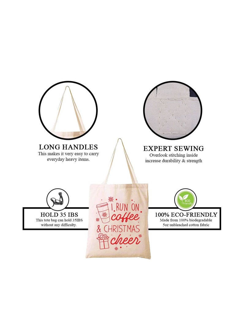 PRINTSHOP4ME Christmas Canvas Cotton Tote Bag-Perfect For Travel And Holiday Needs-Gifts - Image 5