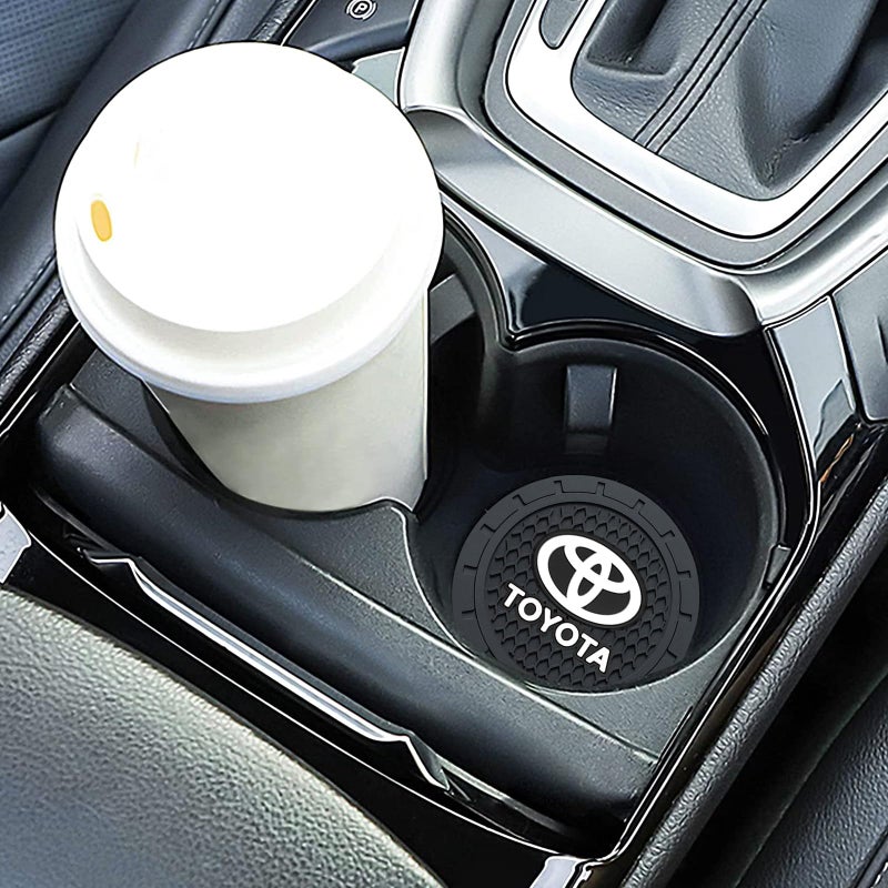 XIGRALUCK Car Cup Holder Coaster for Toyota Sport Recessed Silicone Cupholder Coaster Interior Accessories 2.75in 2Pack Black - Image 3