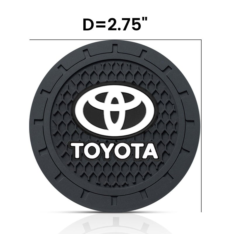 XIGRALUCK Car Cup Holder Coaster for Toyota Sport Recessed Silicone Cupholder Coaster Interior Accessories 2.75in 2Pack Black - Image 5