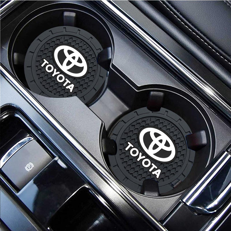 XIGRALUCK Car Cup Holder Coaster for Toyota Sport Recessed Silicone Cupholder Coaster Interior Accessories 2.75in 2Pack Black - Image 2