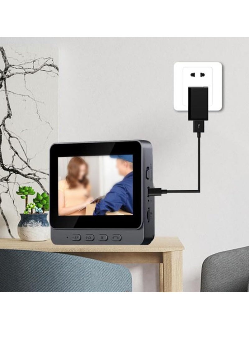 BlueFire 4.3” Wireless  Video Doorbell with Two-Way Intercom, Night Vision, 128GB TF Card Support, 12 Language Options, IPS Screen, Enhanced Security & Low Power Consumption – Easy Installation & Long Battery Life - Image 3