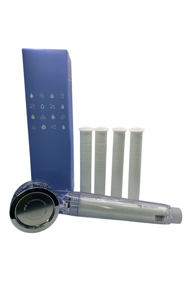 Aqua Duo SF300A  Shower Filter and shower head comes with specialized cartridges designed for skin and hair care. It effectively removes chlorine and other harmful substances from water, helping to protect your skin, prevent dryness, and improve the overall health of your hair.  - Image 4