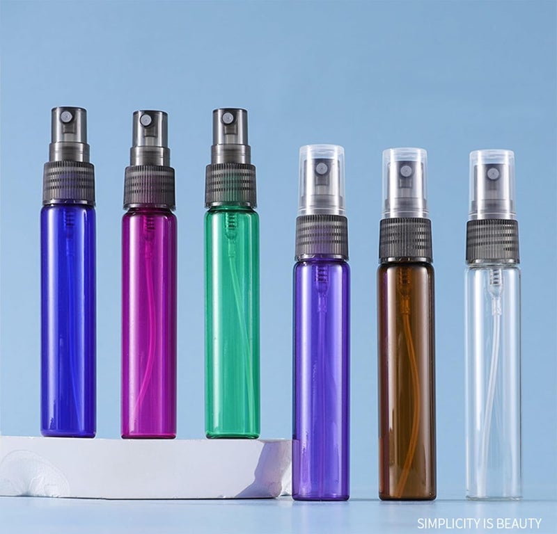 ZbFwmx 20 Pack Set 10ML Protable Refill Bulk Atomizer Spray Travel Perfume Bottle Hydrating Empty Bottle (Brown) - Image 3