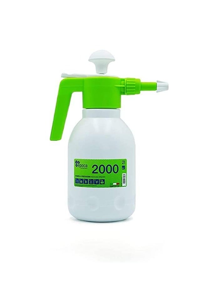 Epoca Pompetta Hand-Held Pressure Water Sprayer Portable Garden Spray Bottle Kettle Plant Flowers Watering Can Pressurized Sprayer Household Office 2Ltr Made In Italy