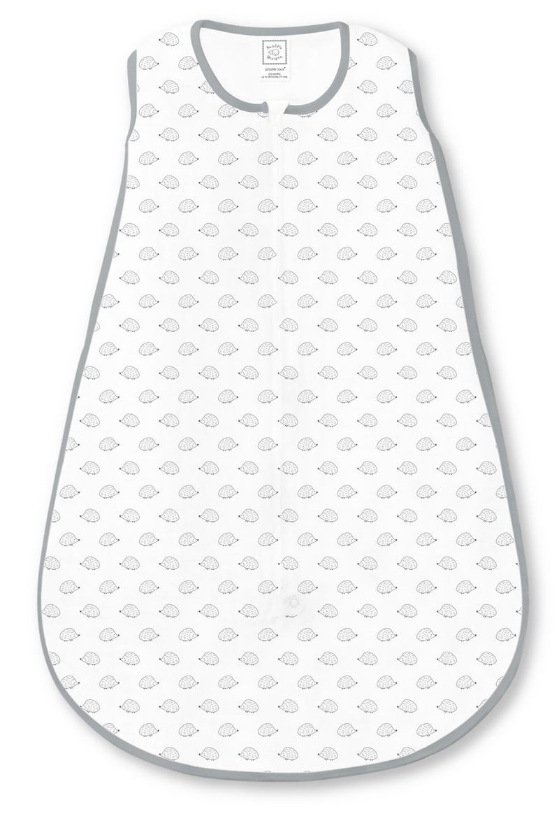 SwaddleDesigns Baby Sleep Sack 0-6 months, Cotton Knit Wearable Blanket with 2-way Zipper, Non-Weighted Sleeping Sack for Safer Sleep, Tiny Hedgehogs, Small - Image 1