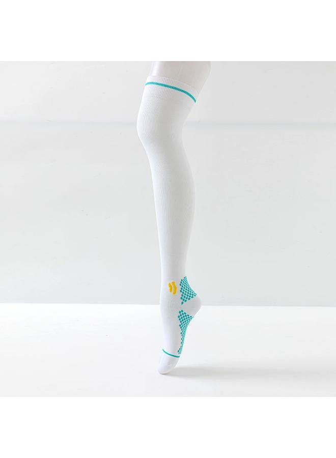 Bluejw Professional Sports Marathon Pressure Over-the-Knee Stocking Long Tube Fitness Yoga Rope Skipping Running Non-slip Compression Socks  - Image 1
