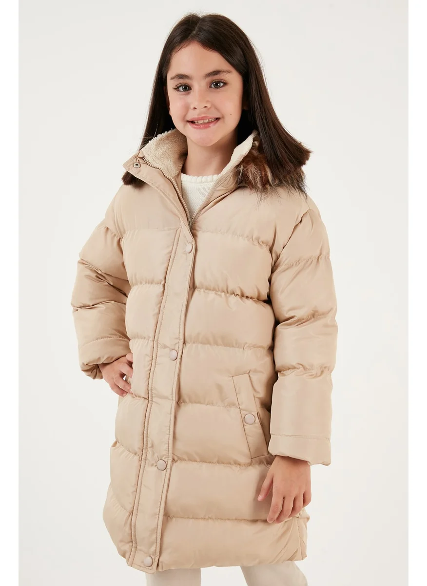 Lela Faux Fur Hooded Coat with Pockets Girls' Coat 6028720