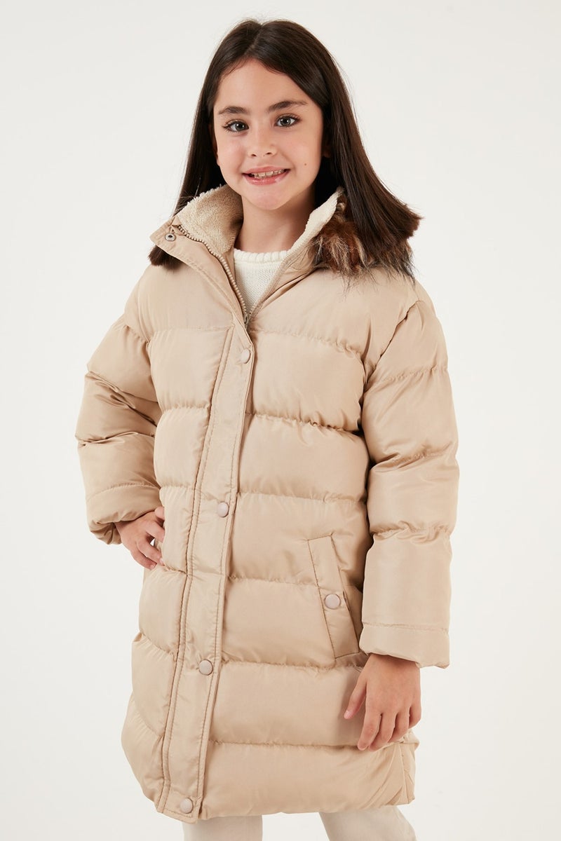 Lela Faux Fur Hooded Coat with Pockets Girls' Coat 6028720  - Image 2