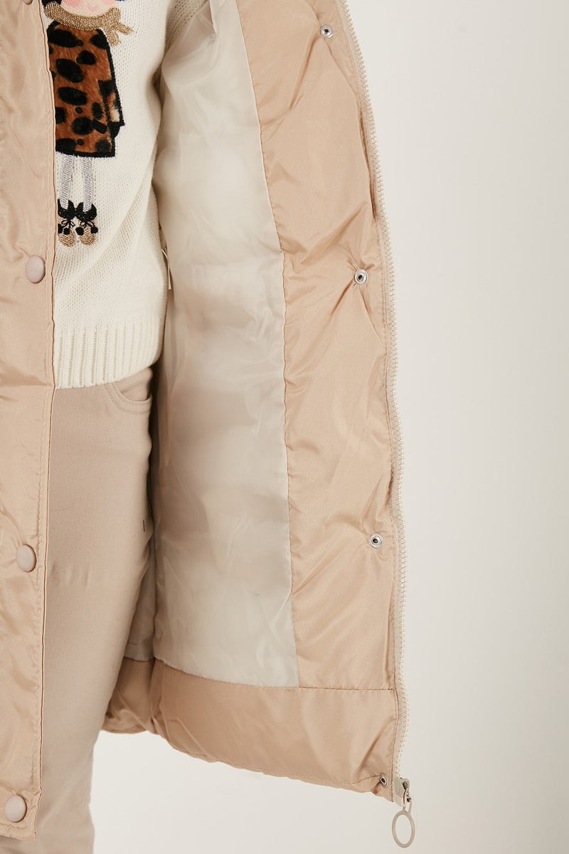 Lela Faux Fur Hooded Coat with Pockets Girls' Coat 6028720  - Image 4