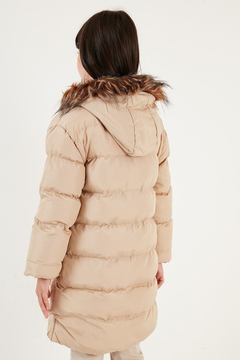 Lela Faux Fur Hooded Coat with Pockets Girls' Coat 6028720  - Image 5