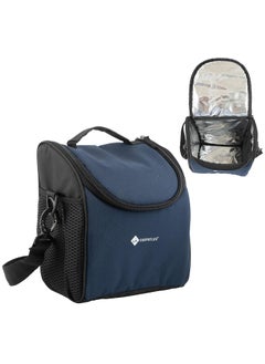 Shopoflux SHOPOFLUX Lunch Bag for Men and Women, Insulated Tiffin Bags for Office, College, School with Crossbody Belt (Blue)  - Image 1