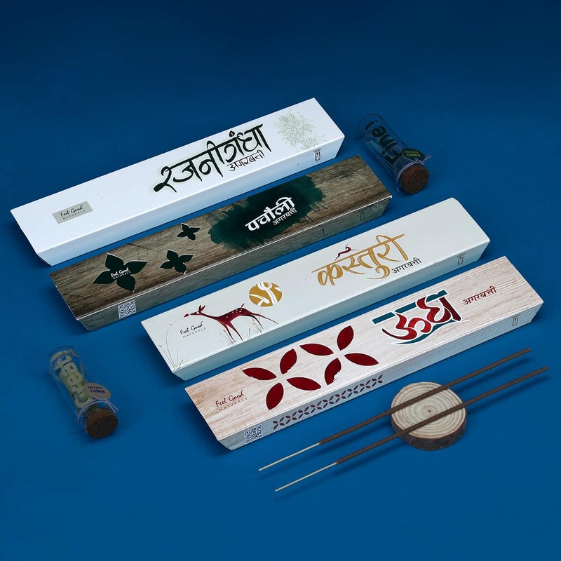 Parnami Naturals Agarbatti Combo 4 by Parnami Agarbatti Brings Together an Exquisite Selection of fragrancesKasturi Tuberose Oud and Patchouli - Image 3