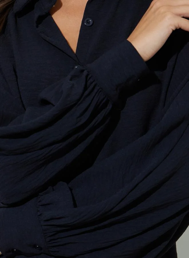 Styli  Black Longline Shirt and Pants Co-Ords for Women | Best Price UAE