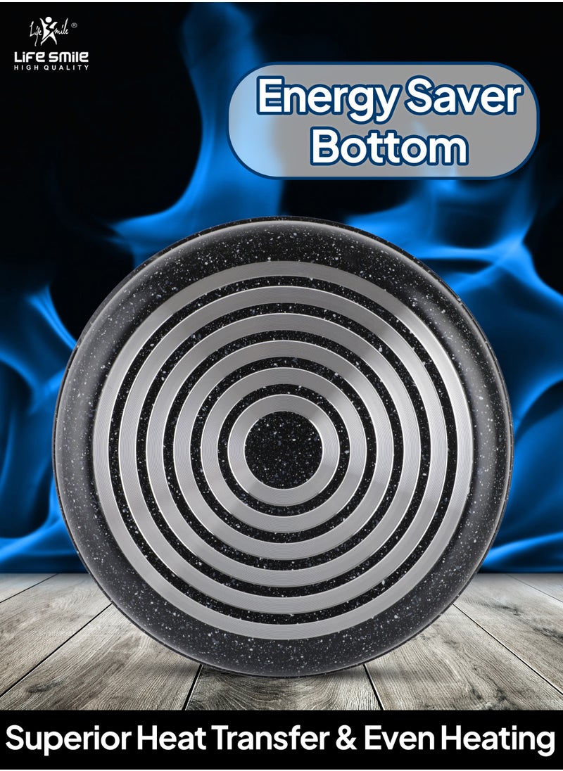 Life Smile Oven Pan Set - Non Stick PFOA Free Multi Layer Granite Coating Oven Dishes Tray - Die Cast Aluminum Body Bakware Pans, Suitable For Baking in Oven or Cooking on Stove  - Image 2