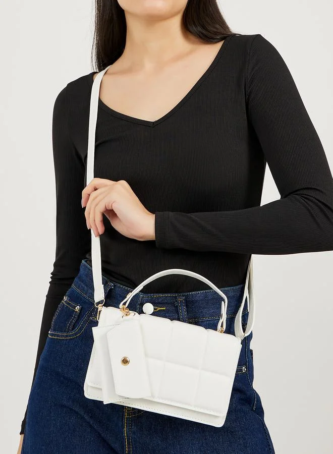 Styli Quilted Handbag with Mini Purse