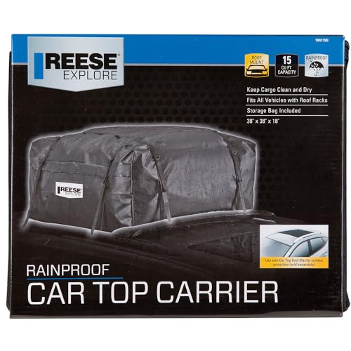 Reese Explore 1041100 Rainproof Car Top Carrier (15 Cubic Feet),Black - Image 2