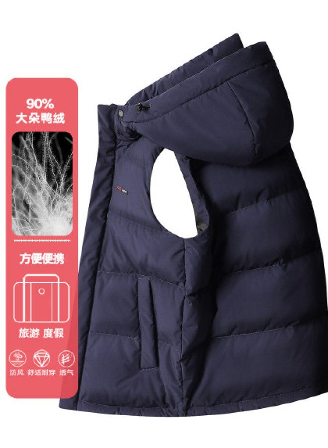 YaYa Winter Fashion Hooded Detachable Thickened Warm Men's Vest Down Vest Men - Image 1