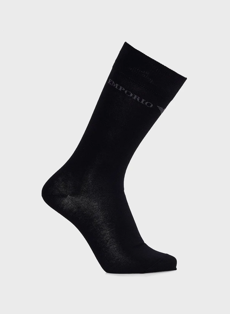 EMPORIO ARMANI 3 Pack Logo Ankle Socks