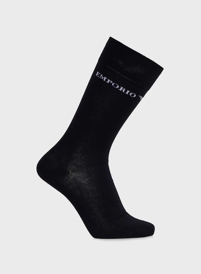 EMPORIO ARMANI 3 Pack Logo Ankle Socks