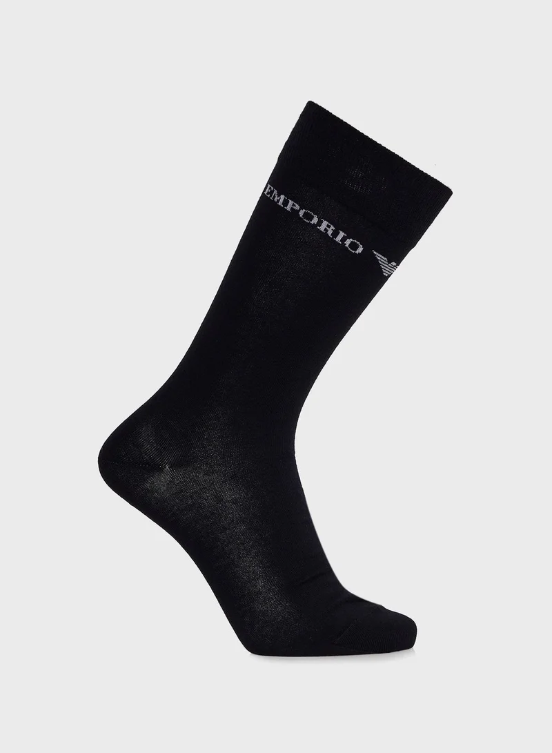 EMPORIO ARMANI 3 Pack Logo Ankle Socks