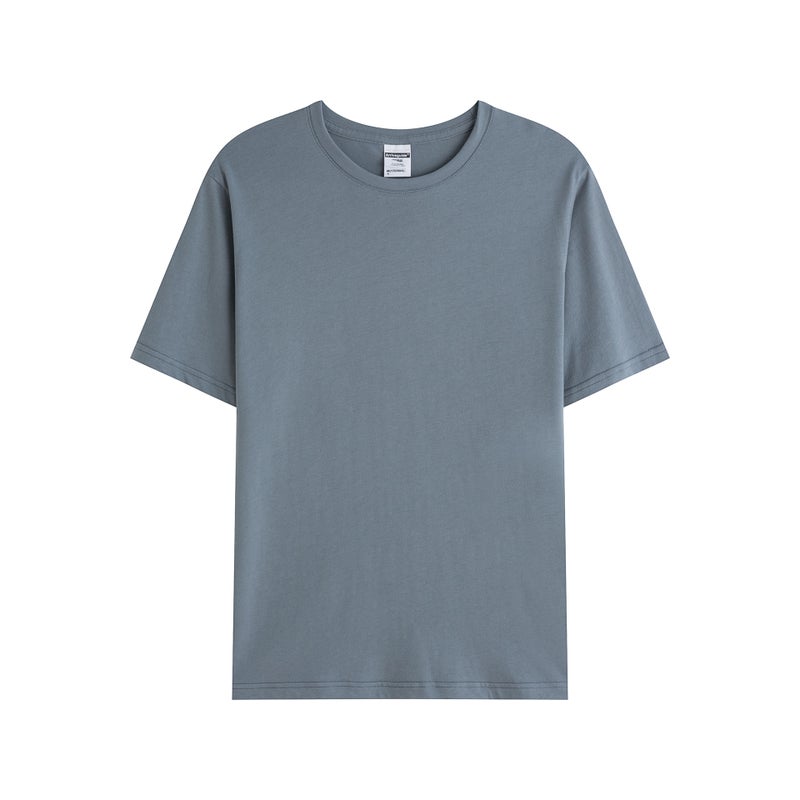 200 grams of pure cotton combed siro spinning advertising cultural shirt diy blank base shirt short sleeve t-shirt custom logo Peacock Blue 