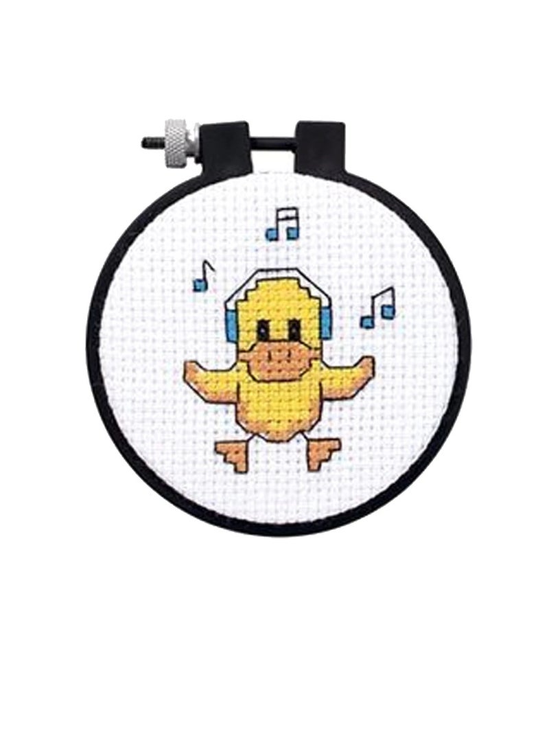 Dimensions/Learn-A-Craft Counted Cross Stitch Kit 3in Round Ducky - Image 2