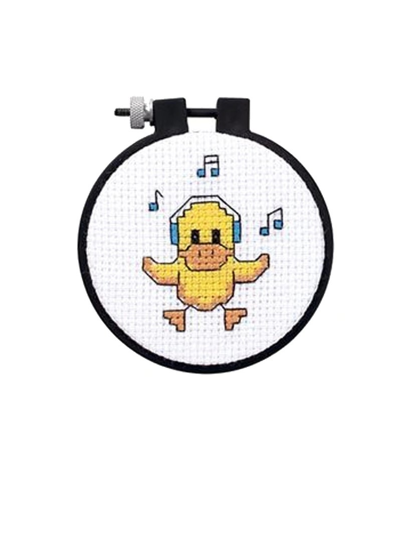 Dimensions/Learn-A-Craft Counted Cross Stitch Kit 3in Round Ducky - Image 3