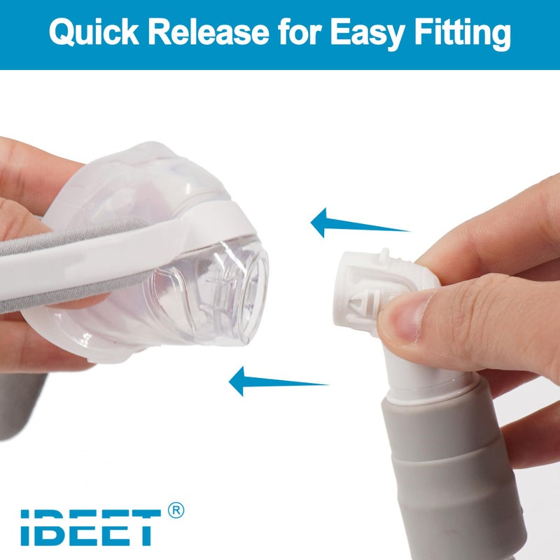 IBEET 2PCS Replacement Elbow for Airfit N20 - Connect to 22mm Hose Directly, IBEET Quick-Release & 360-Degree Rotatable Replacement Supplies - Image 5