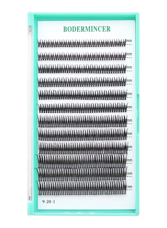 BODERMINCER 8-16mm to Choose Fish Tail Design 120pcs Thickness 0.1mm C Curl 12 Root Women Lady Individual Black False Eyelash Cluster Eye Lashes Extension Tools (8-10-12-14-16mm MIX) - Image 1
