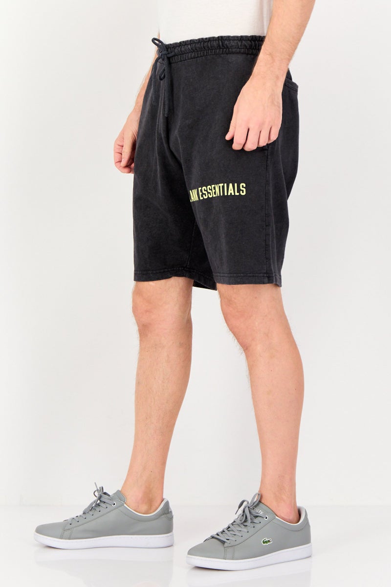 Blank Essentials Men Brand Logo Basic Shorts, Grey - Image 2