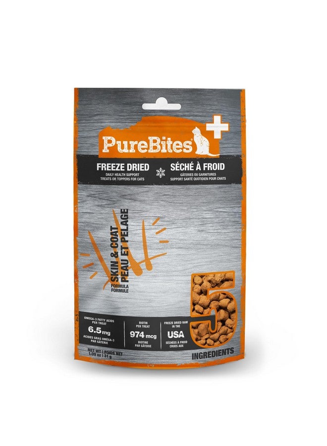 PureBites+ Freeze Dried Cat Treat 31g | Skin & Coat | 5 Ingredients | Made in USA - Image 1