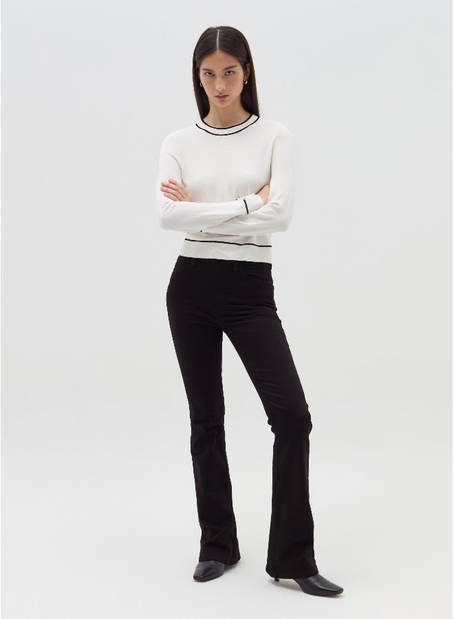 Ovs Pullover with contrasting striped edging - Image 1