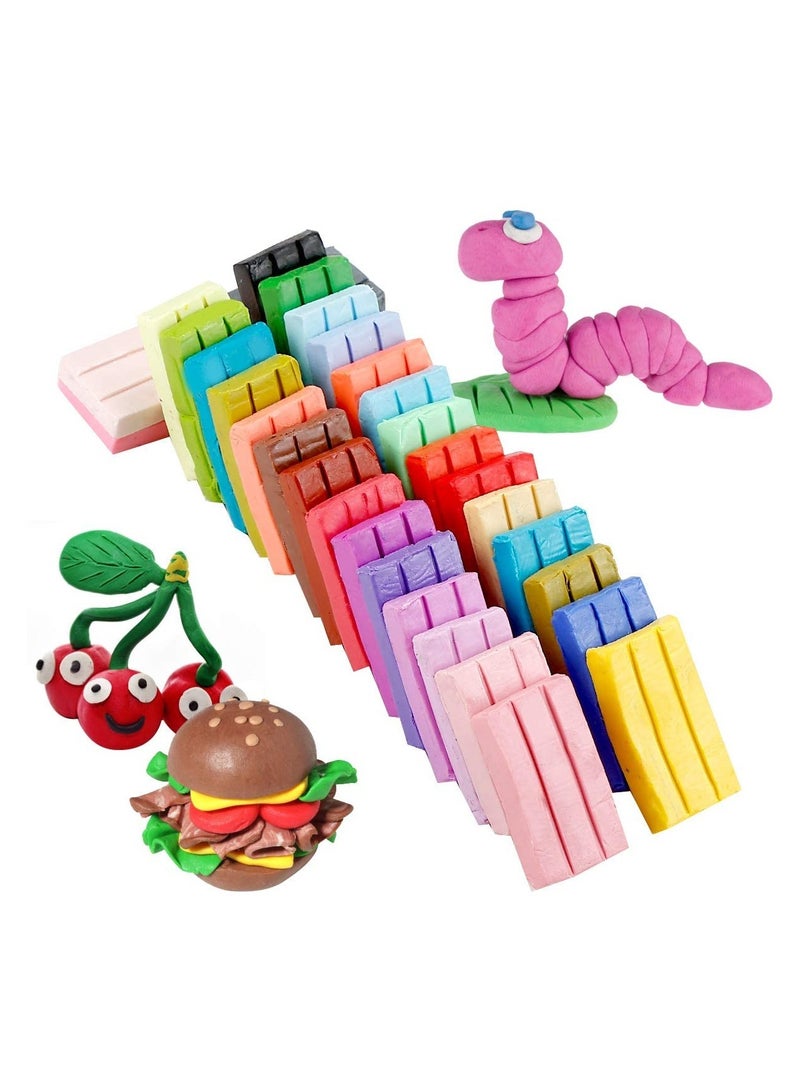 SYOSI Polymer Clay Kit,TERRIFI 32 Colors Oven Bake DIY Modeling Clay with Sculpting Tools, NonToxic & Safe, Art Craft Gifts Clay for Kids. - Image 2