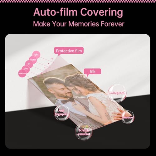 HPRT CP2100 Portable Photo Printer for iPhone & Android, 2 * 3 Instant Color Mini Printer, Bluetooth 5.0, Type-C Charging, Dye-Sublimation Tech, Initial 10 Sheets Included - Image 4