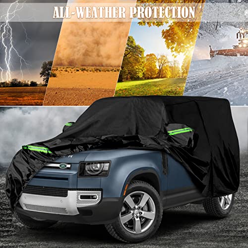 SPORTULI Waterproof Car Cover Replace for 2020-2025 Land Rover Defender 90 2-Door, 6 Layers All Weather Car Covers with Zipper Door for Snow Rain Dust Hail Protection (Defender 2 Door) - Image 5
