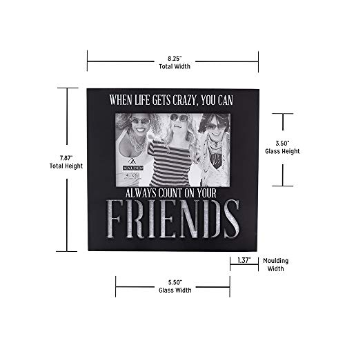 Malden International Designs Laser Cut Industrial Expressions Friends Silkscreen Design and Laser Cut Galvanized Metal Accent Picture Frame, 4x6, Black - Image 5