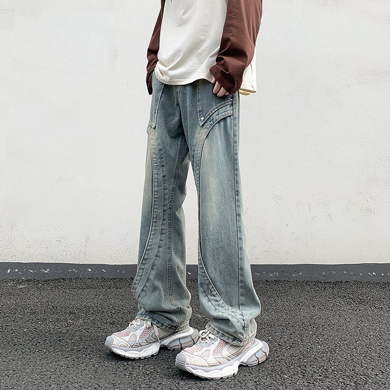 Unisex Classic Denim Jeans Loose Fit Daily Outdoor Wear - Image 3