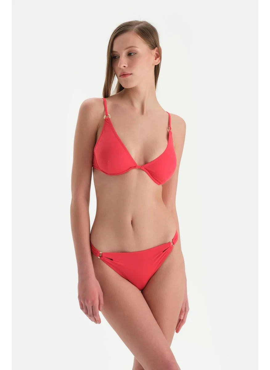 dagi Red Normal Waist Bikini Bottom