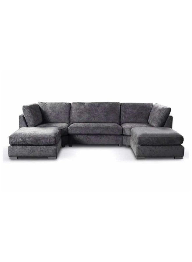 KUSTOMDECO Haawa 3 Seater Upholstered Modular U-Shape sofa - Customizable Sectional Sofa for Living Room, Premium Upholstery, L-Shape Design - Image 2