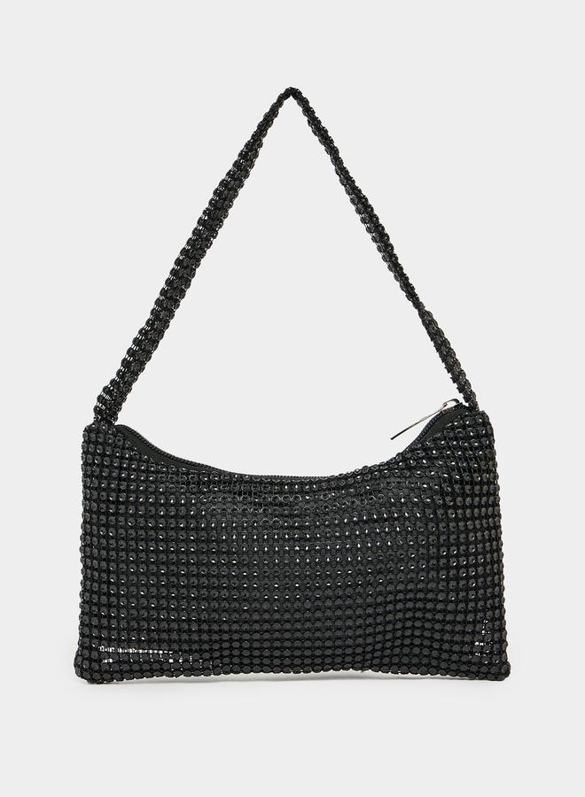 Styli Embellished Shoulder Bag with Zip Closure - Image 3