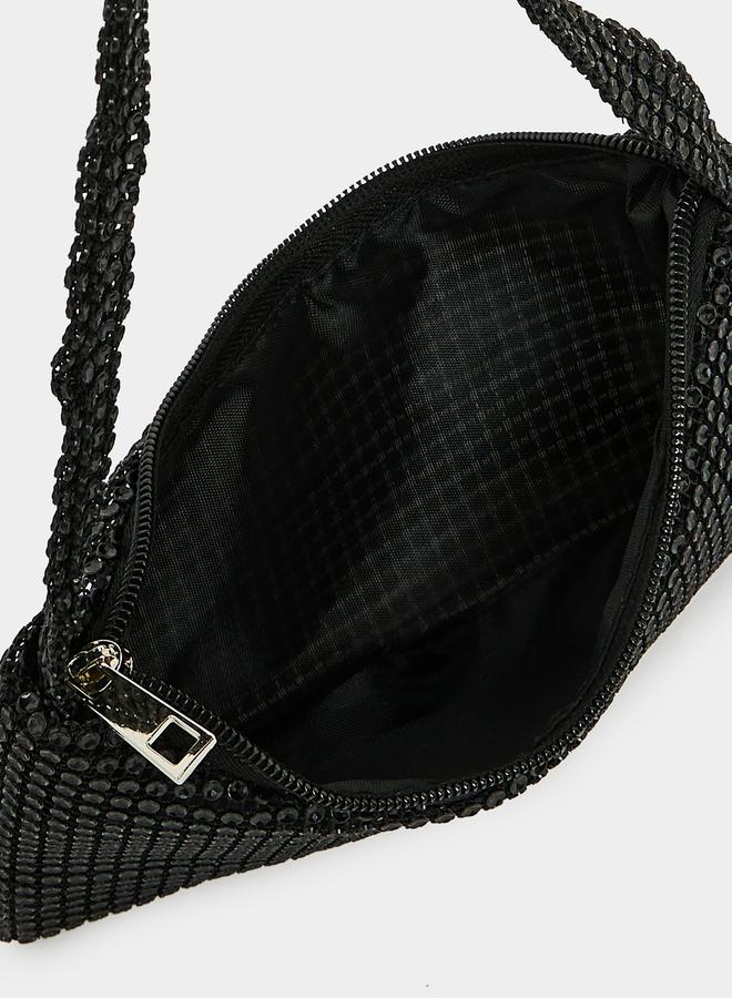 Styli Embellished Shoulder Bag with Zip Closure - Image 4