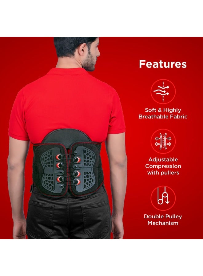 Dr. Ortho Dr.Ortho Lacepull Lumbo Sacral Belt | Lower Back & Lumbar Support Belt for Pain Relief & Stability | Adjustable Belt with Lace Pull Mechanism - XL - Image 2